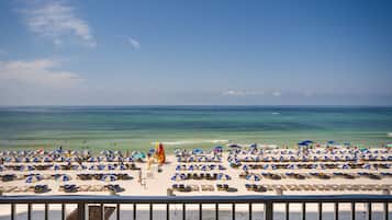 On the beach, beach towels