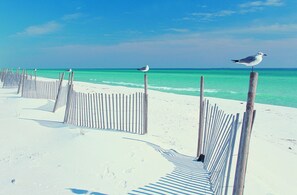 On the beach, beach towels