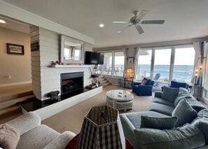 Smart TV, DVD player, books, video library