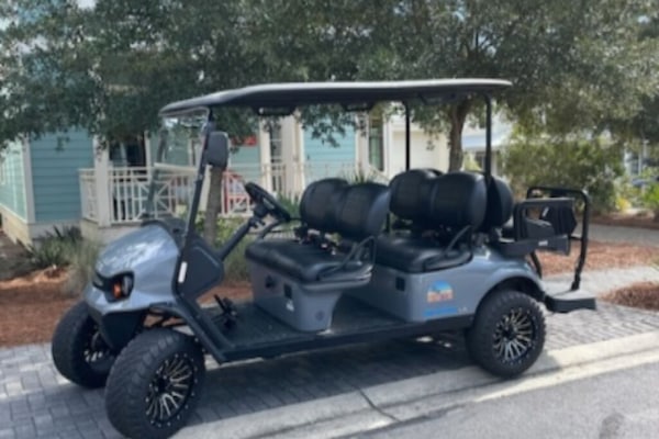 Free 6 seater, golf cart with reservation!