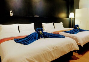 Exclusive Studio Suite, 2 Queen Beds | Desk, laptop workspace, blackout drapes, free WiFi - The Resto (Udon Thani)
