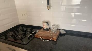 Apartment, Stadtblick | Eigene Küche | Kühlschrank, Wasserkocher, Kochgeschirr/Geschirr/Besteck