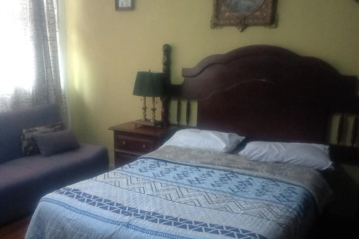 Blackout drapes, iron/ironing board, free WiFi, bed sheets