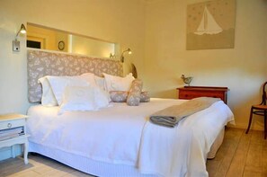 1 bedroom, desk, iron/ironing board, bed sheets