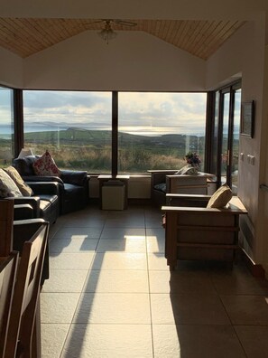 Smart TV, fireplace, DVD player, books