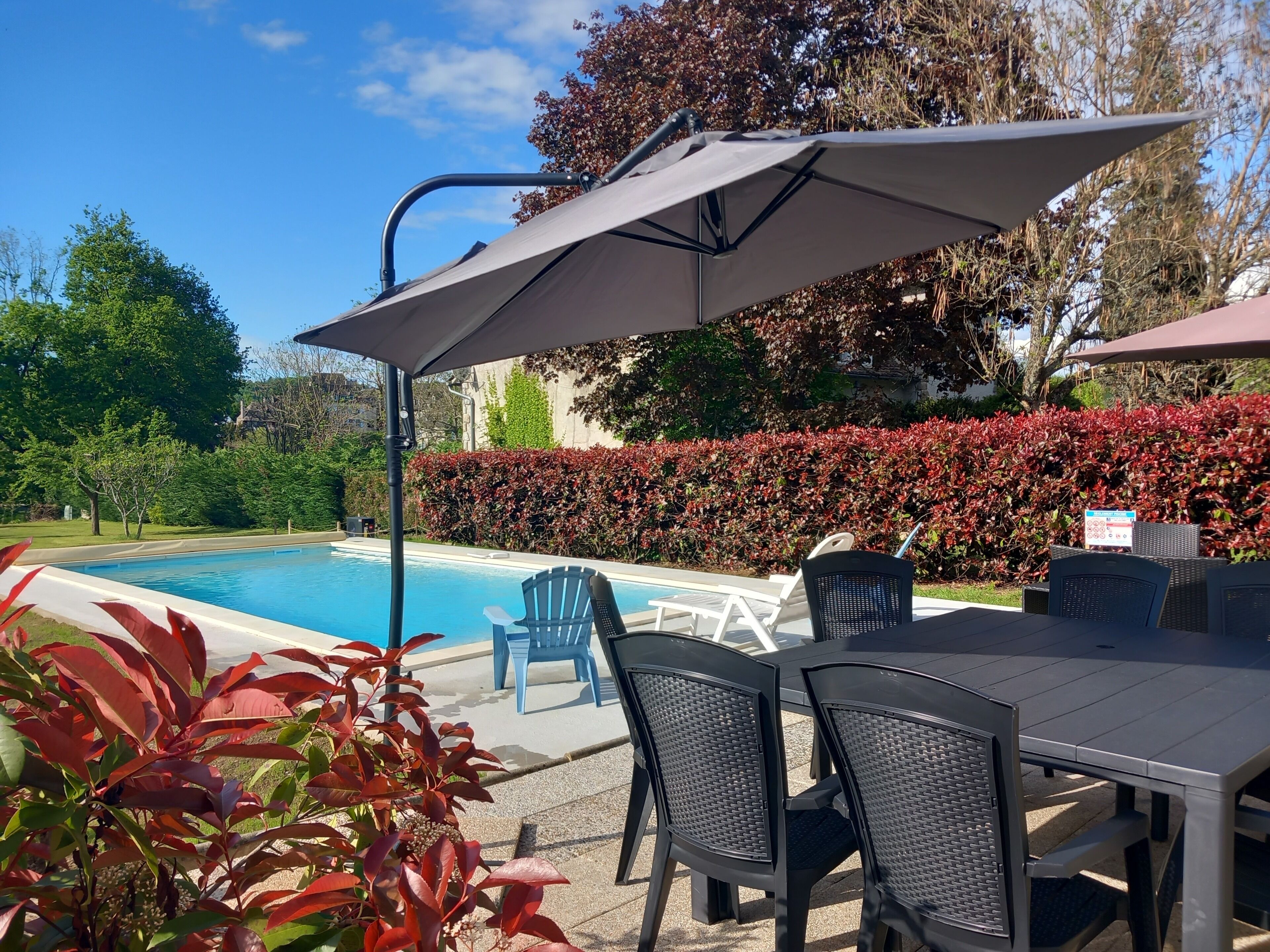 Piscine extérieure, piscine chauffée