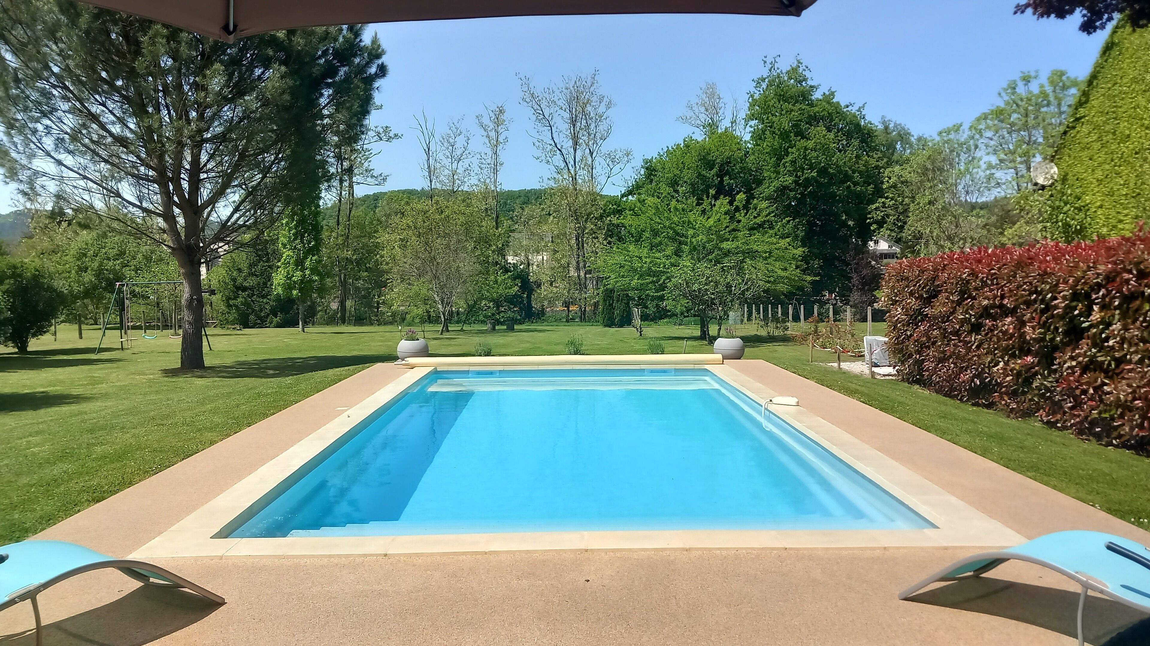 Outdoor pool, a heated pool