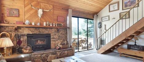 TV, fireplace, stereo