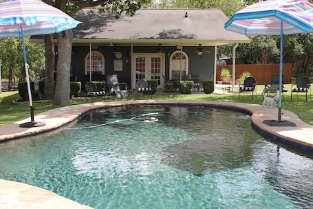 Outdoor pool. The Lily-Rose Pool House