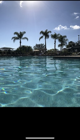 A heated pool. STUNNING FRESHLY RENOVATED STONEYBROOK CONDO IN GATED COMMUNITY ON GOLF COURSE