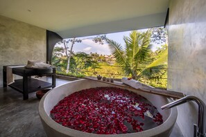 Bañera de hidromasaje cubierta