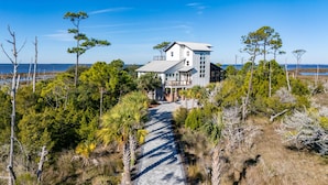 Exterior - 'Forcynthia' Luxury Bay Home 4BR/4.5BA ,w/ dock, kayak launch (St. George Island)