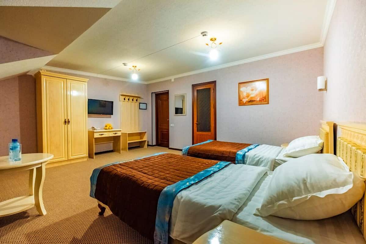 Standard Twin Room | Minibar, in-room safe, desk, iron/ironing board (on request)