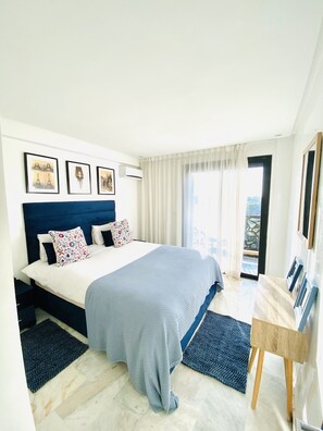 Appartement Design, 1 très grand lit, fumeur, vue parc