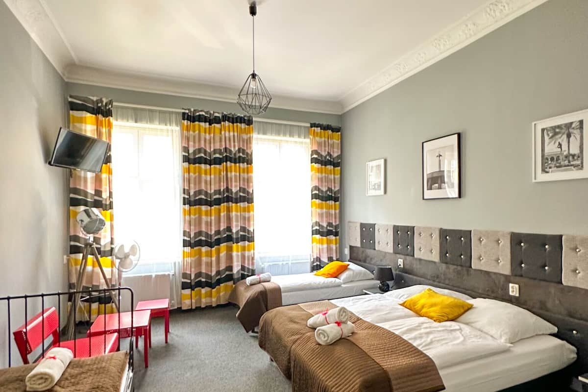Premium Quadruple Room, Multiple Beds, City View (17,27,37) | Premium bedding, blackout curtains, iron/ironing board (on request)