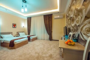Classic Room, Multiple Beds, Non Smoking, City View | In-room safe, blackout drapes, soundproofing, free WiFi - Meros Boutique Hotel (Samarkand)