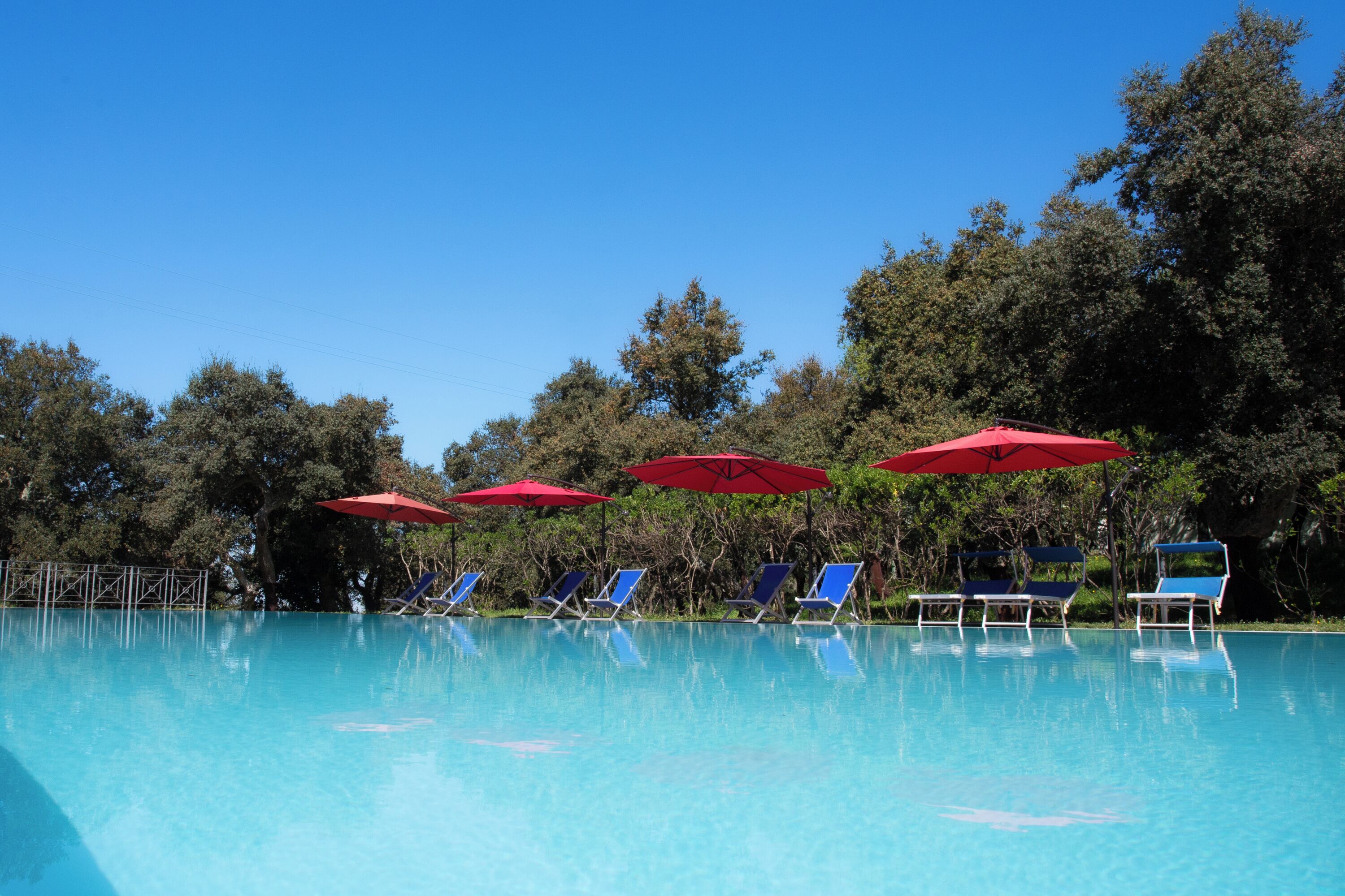 季節性室外泳池；躺椅