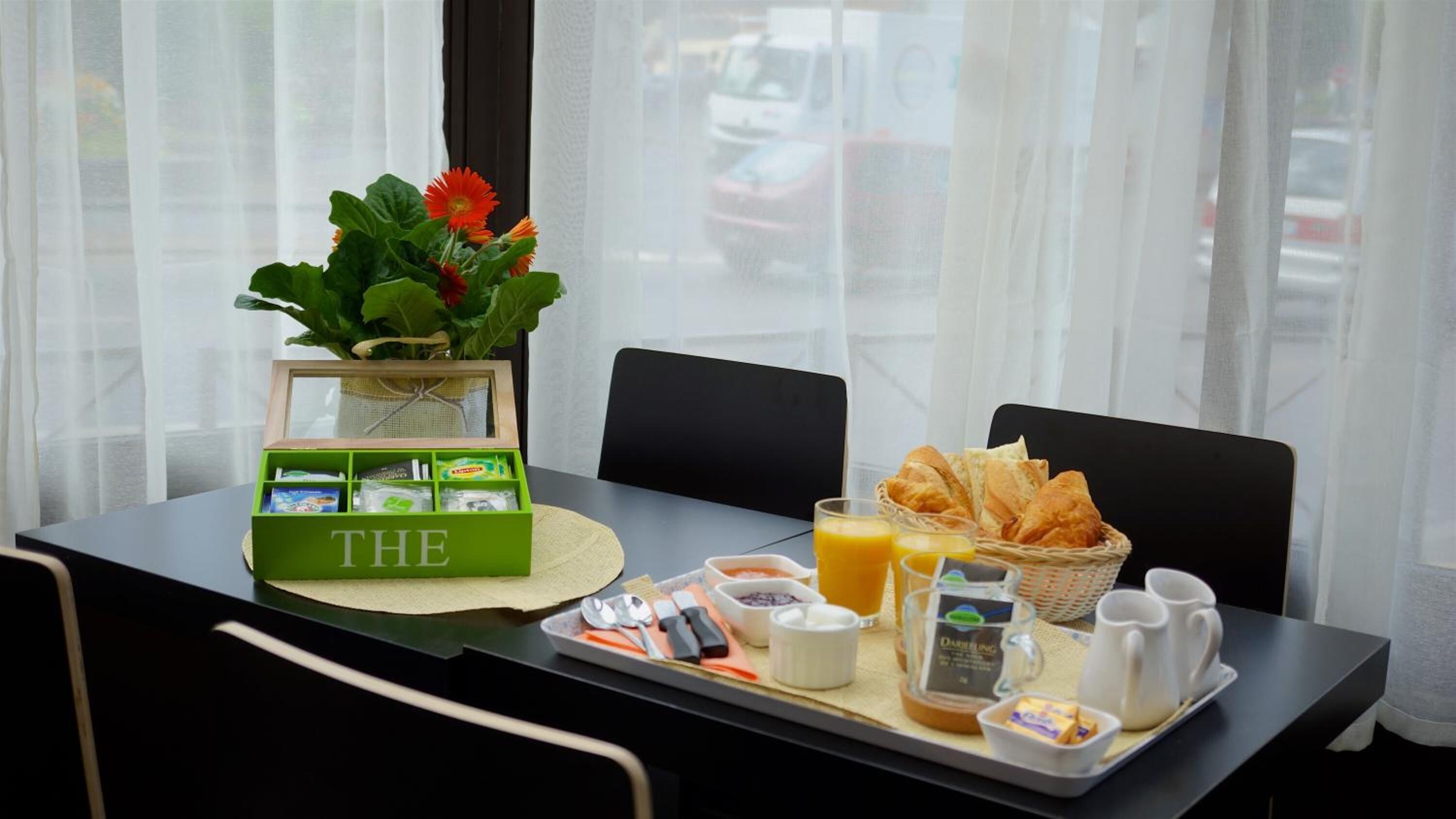 fridge, microwave, electric kettle