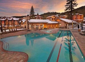 Outdoor pool, a heated pool