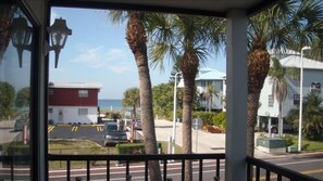 Enjoy the ocean views from this balcony overlooking the coast.