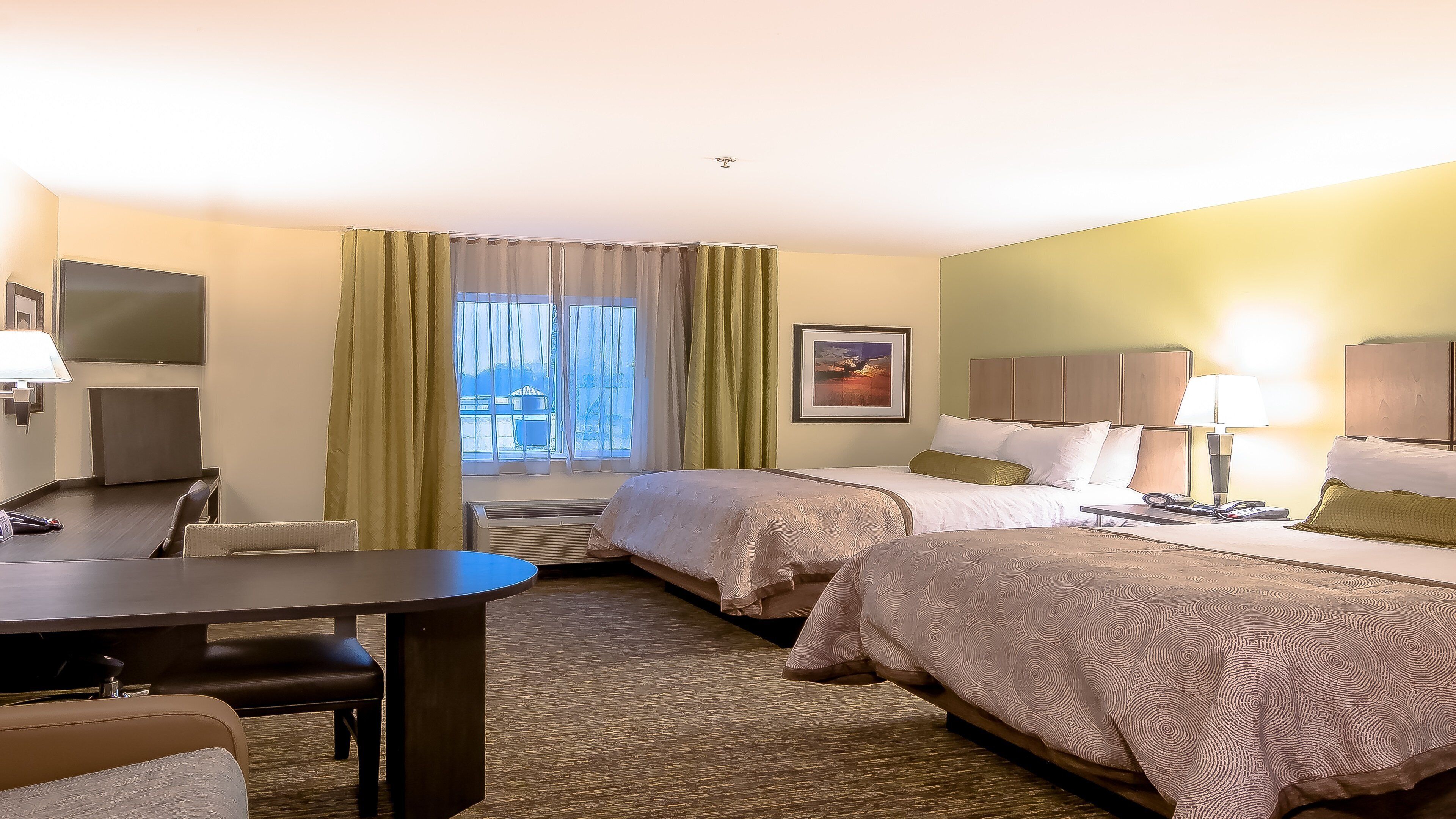 In-room safe, desk, blackout curtains, soundproofing