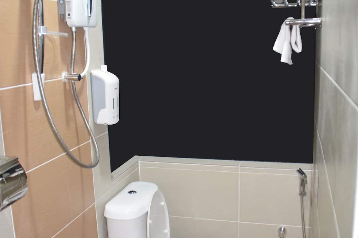 superior room (city view) | bathroom | shower, free toiletries, hair dryer, bidet