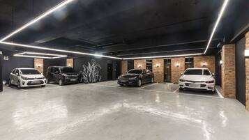 Free self parking, free valet parking