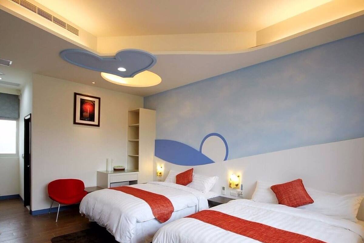 Chambre Quadruple Ălite, 2 lits doubles, non-fumeur, vue cour intĂ©rieure