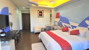 컴포트 더블룸 또는 트윈룸, 침대(여러 개), 금연, 바다 전망 | 오리/거위털 이불, 미니바, 각각 다른 스타일의 인테리어, 각각 다르게 가구 비치