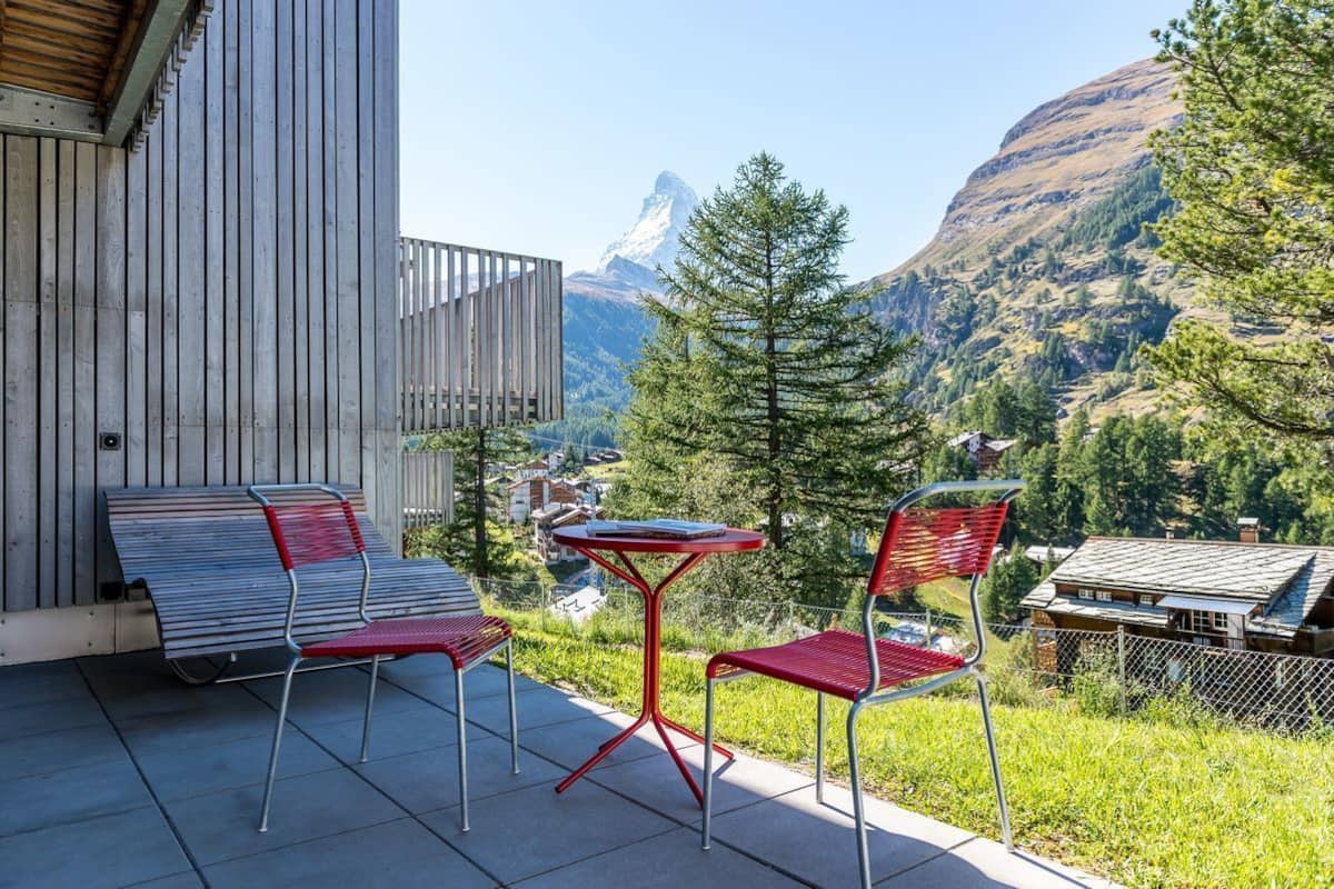 Apartment 2 bedrooms, Matterhorn view and terrace (04 Schwarze Sittner) | Mountain view