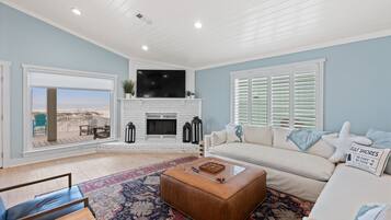 TV, DVD player, stereo