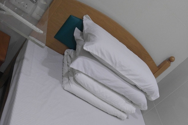 Blackout curtains, free WiFi, bed sheets