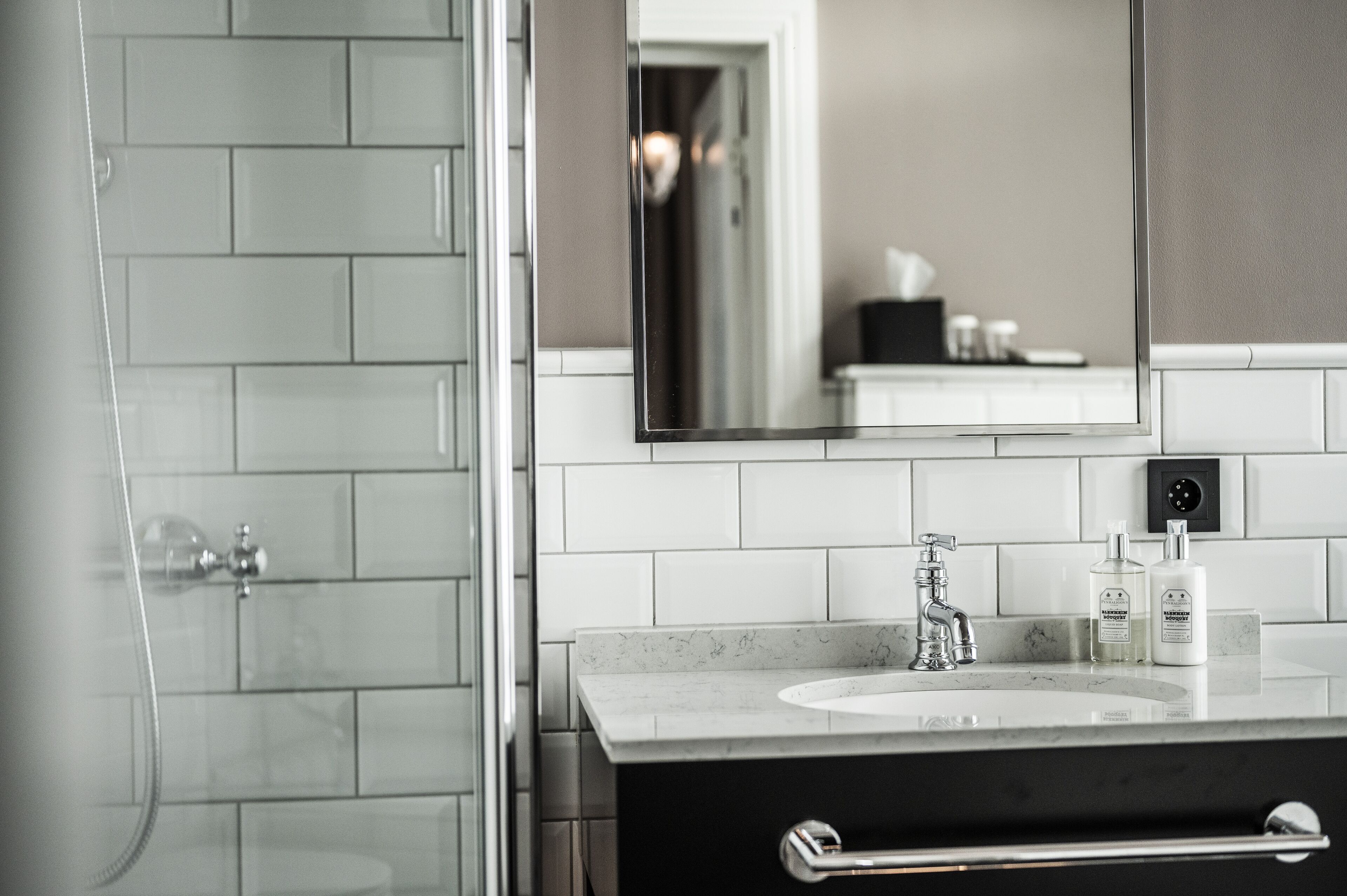 free toiletries, hair dryer, bathrobes, slippers