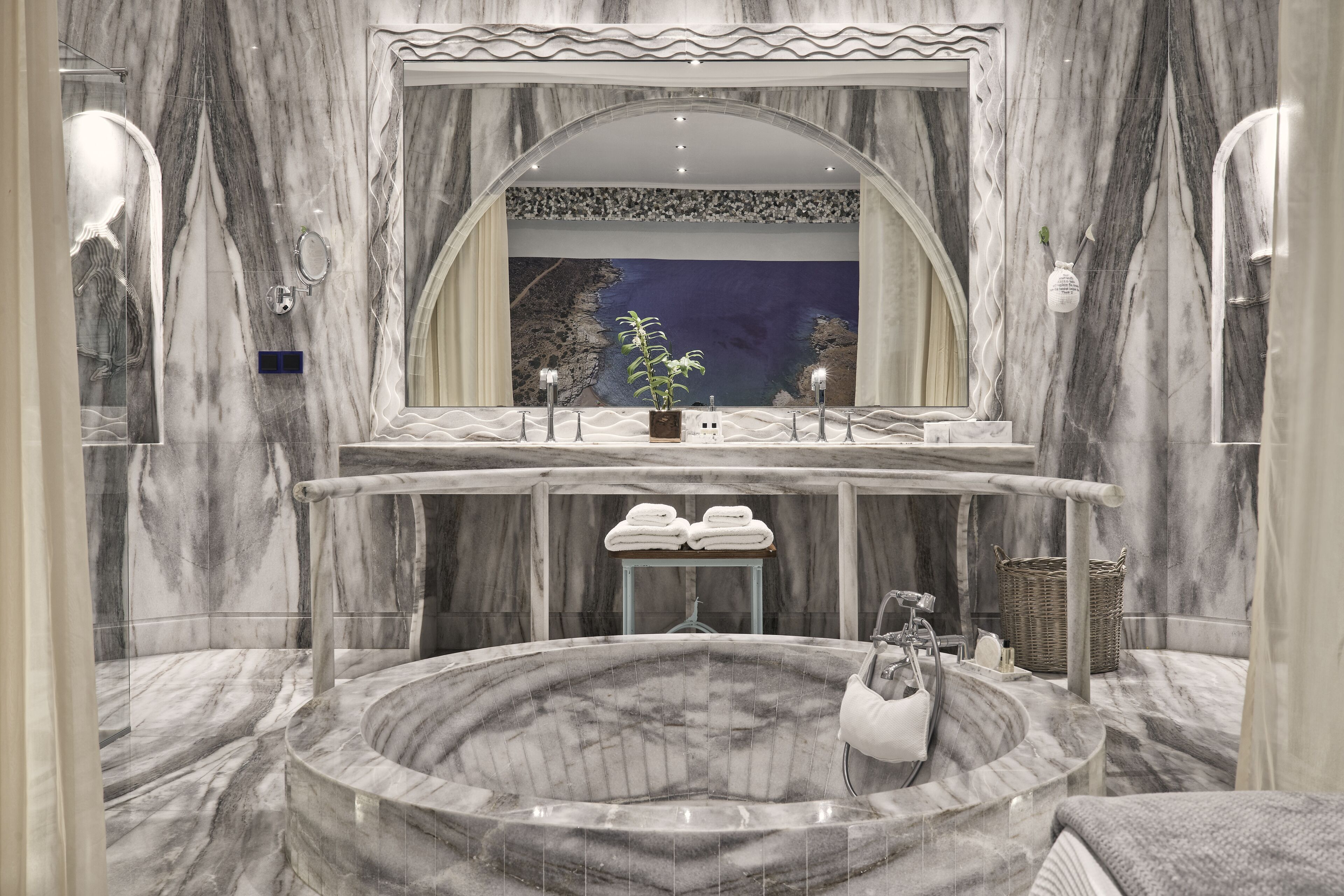 ray of light suite- three bedroom | bathroom | designer toiletries, hair dryer, bathrobes, slippers