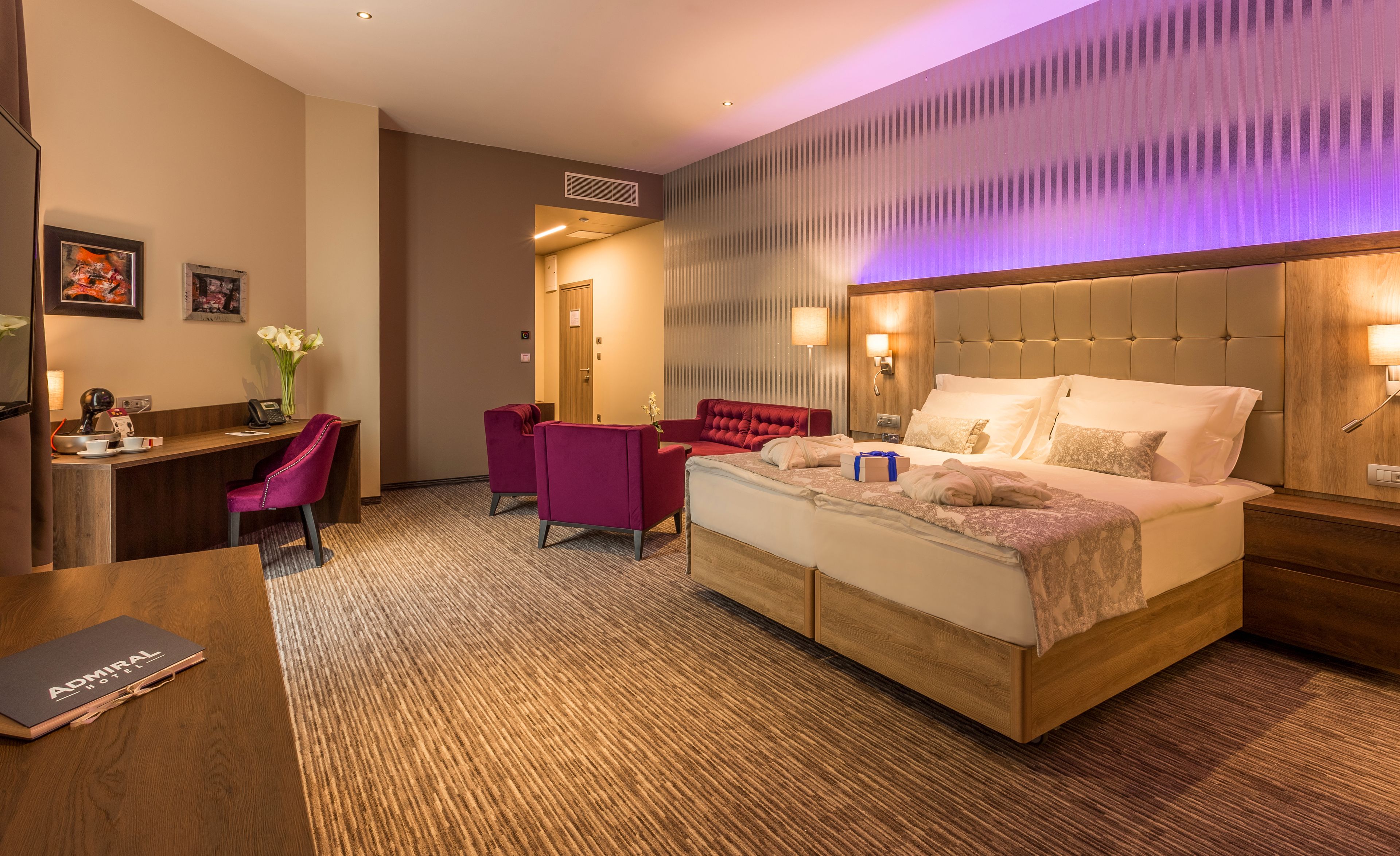 junior suite | minibar, in-room safe, desk, laptop workspace