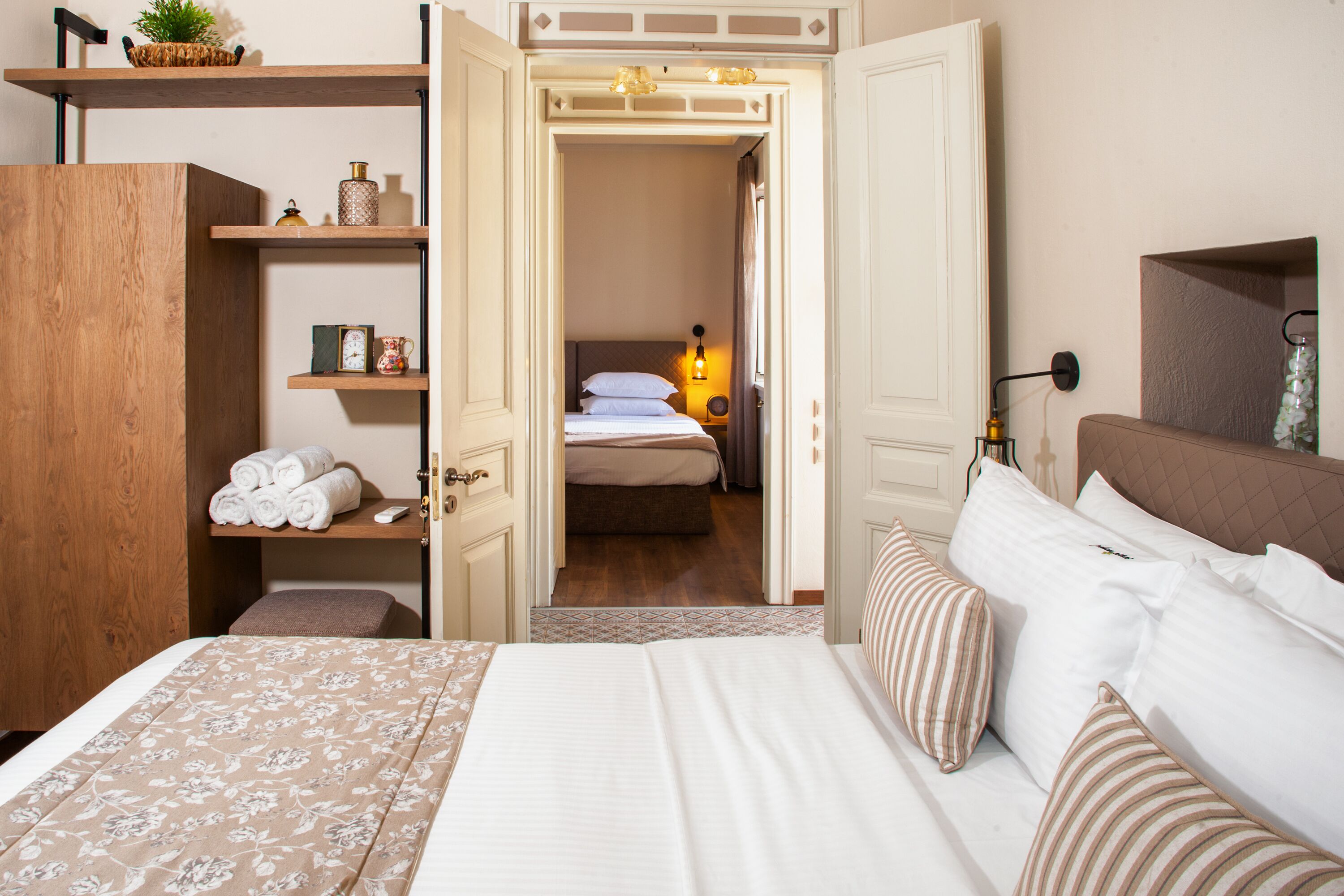 Villa - 4 sovrum (Villa Andromachi) | Skrivbord, strykjärn/strykbräda, gratis wi-fi och sängkläder