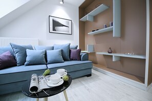 Suite Studio Deluxe, 1 lit double et 1 canapé-lit | Coin séjour