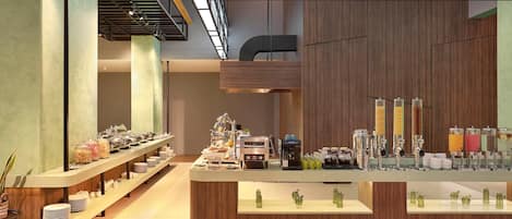 Frukostbuffé varje dag (IDR 1210000 per person)