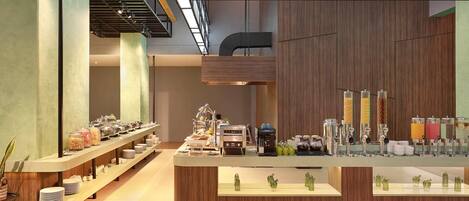 Petit déjeuner buffet (1210000 IDR par personne)