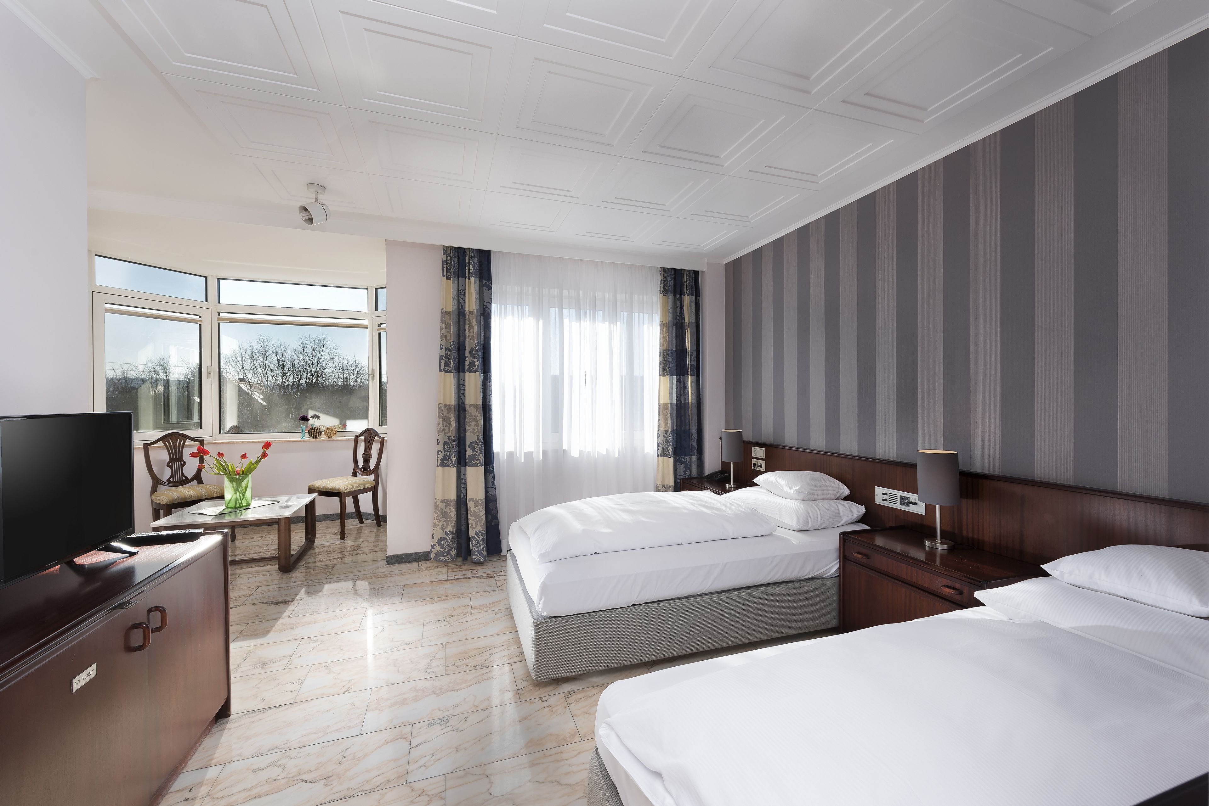 Minibar, desk, rollaway beds, free WiFi