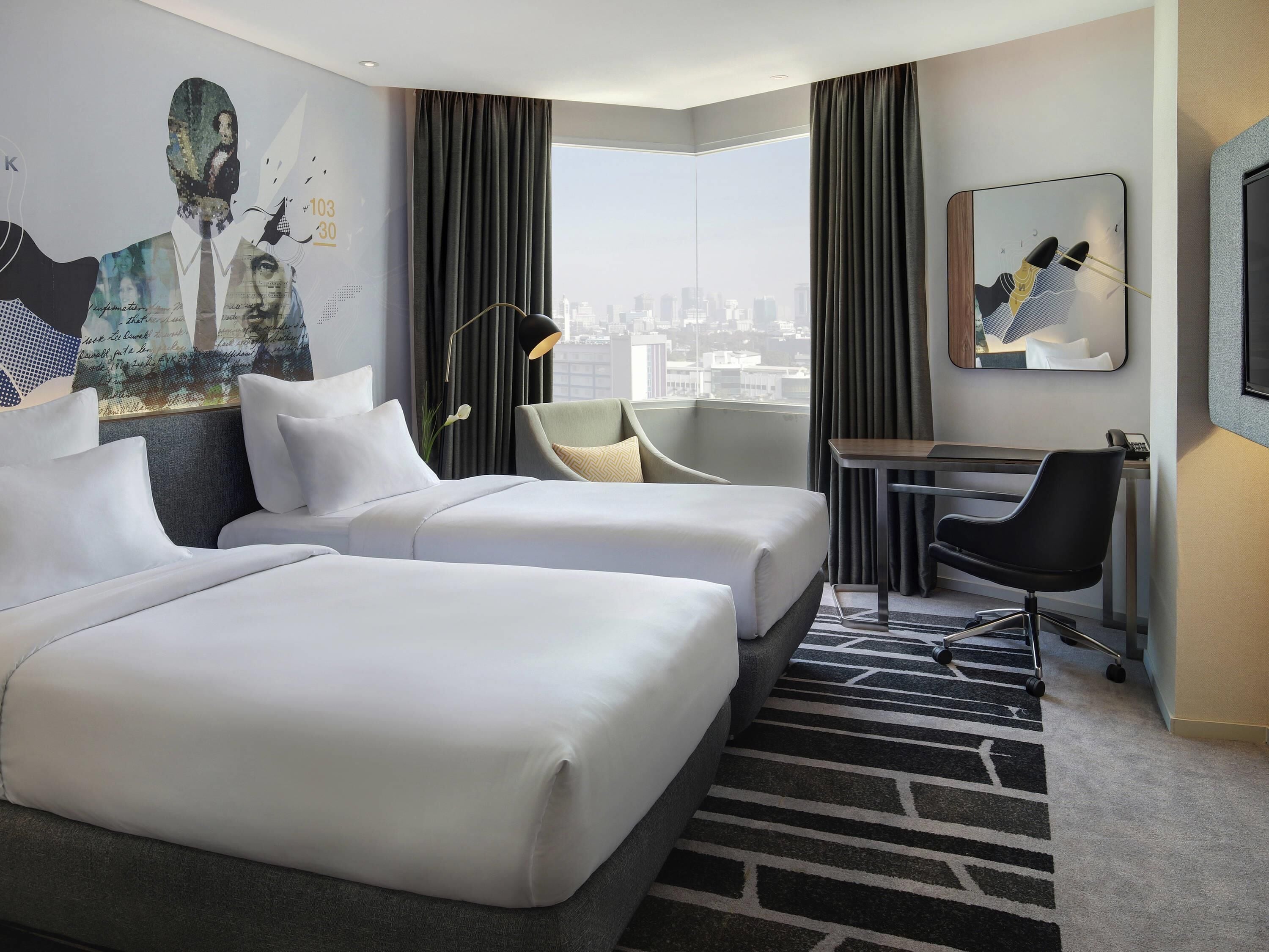 Minibar, in-room safe, desk, laptop workspace