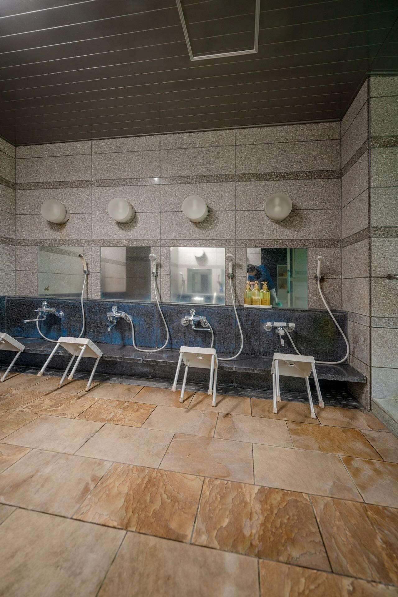 hair dryer, slippers, towels