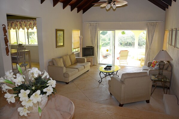 Smart TV, books, stereo