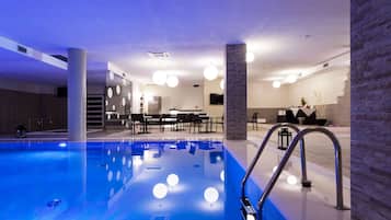 Indoor pool, seasonal outdoor pool