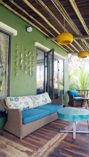 Terrace/patio - Absolute beach front on An Bang Beach. Oozing style, Salt Villa sleeps 6 (to 8) (Hoi An)