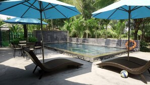 Outdoor pool - Absolute beach front on An Bang Beach. Oozing style, Salt Villa sleeps 6 (to 8)  (Hoi An)