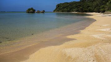 Private beach, white sand