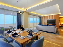 Presidential Suite, 2 Bedrooms, Balcony, City View | In-room safe, desk, blackout curtains, iron/ironing board