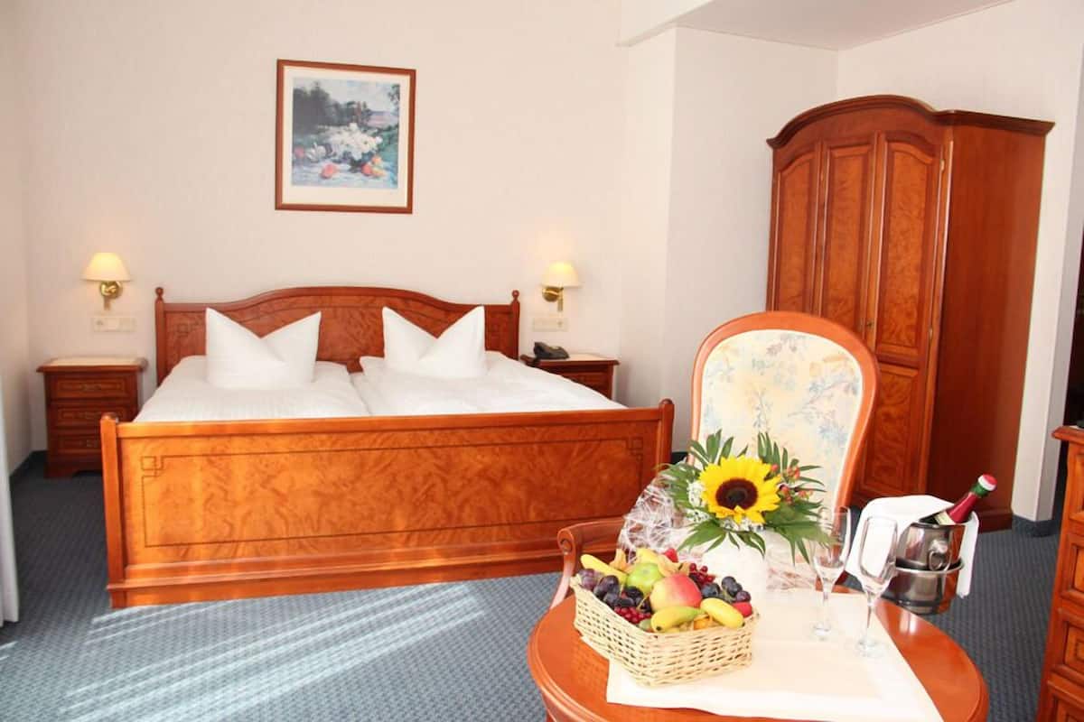 double room | in-room safe, desk, blackout curtains, iron/ironing board