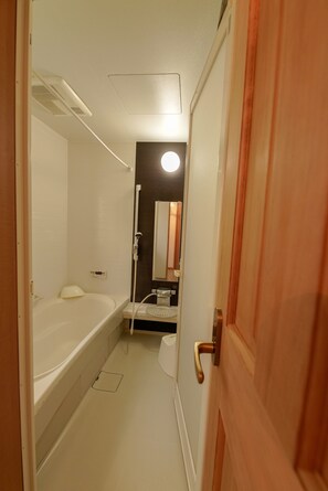 Private Vacation Home | Bathroom | Separate tub and shower, deep soaking tub, hair dryer, slippers